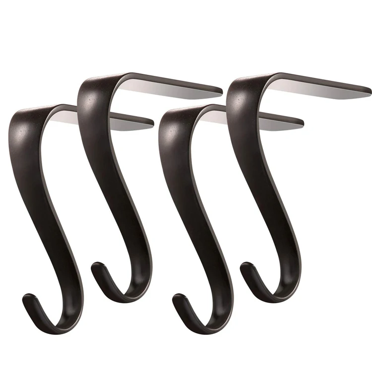 Christmas Stocking Holders Hooks Fireplace Mantel Hangers Metal Hanging Hanger Clips for Christmas Party Decoration Supplies