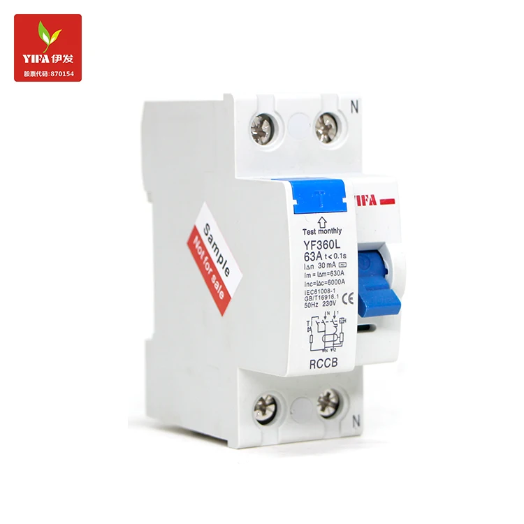 YIFA YF360L-63 residual current  operated circuit breaker rccb residual current device