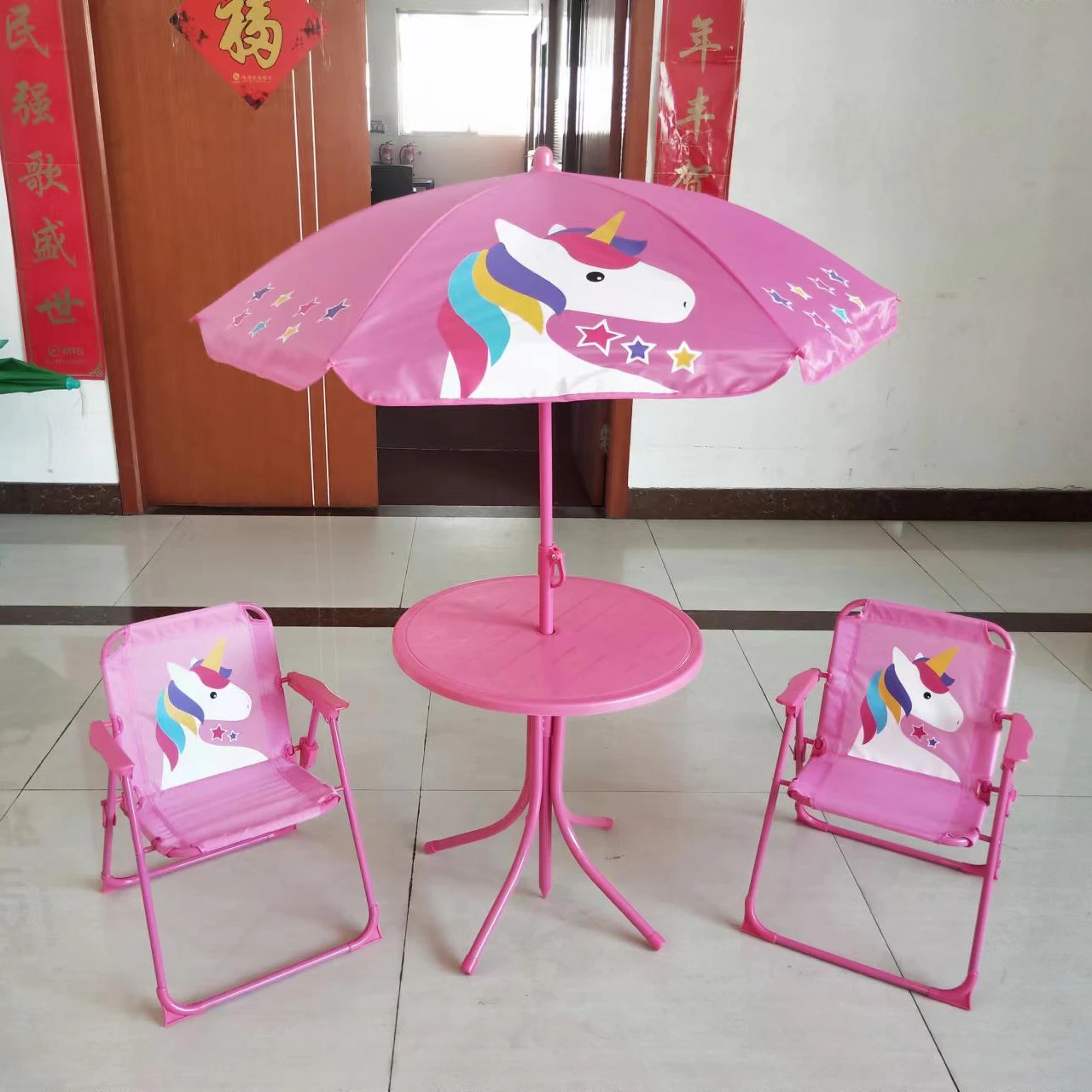 Hotsale Kids Garden Outside Furniture Kids 4pcs Kids Garden Table And