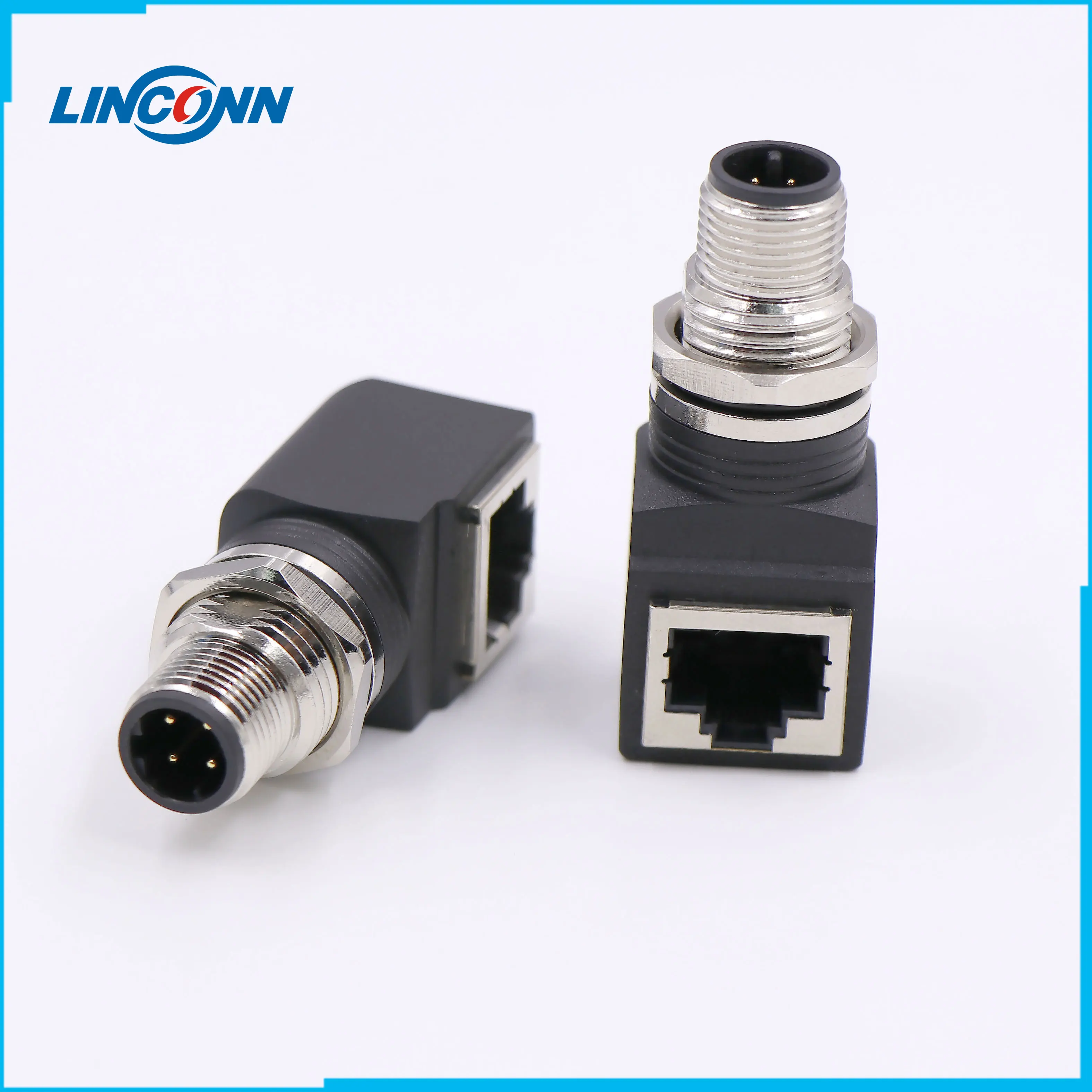 M12 To Rj45 Male Female Gigabit Ethernet Adapter 4p 8p - Buy M12 Male ...