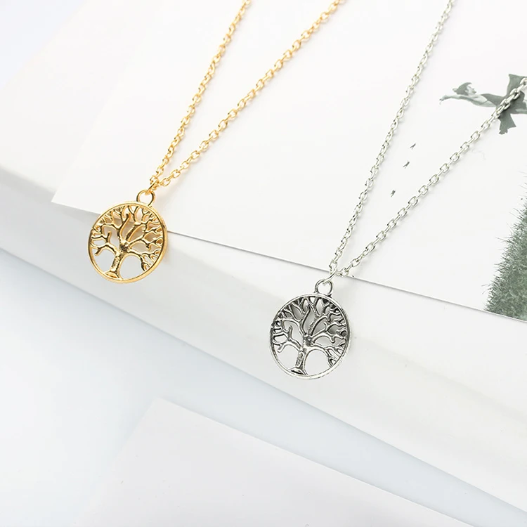 Retro Life Tree Pendant Personality Peace Tree Clavicle Chain Necklace Women Female Ornaments  Necklace Women