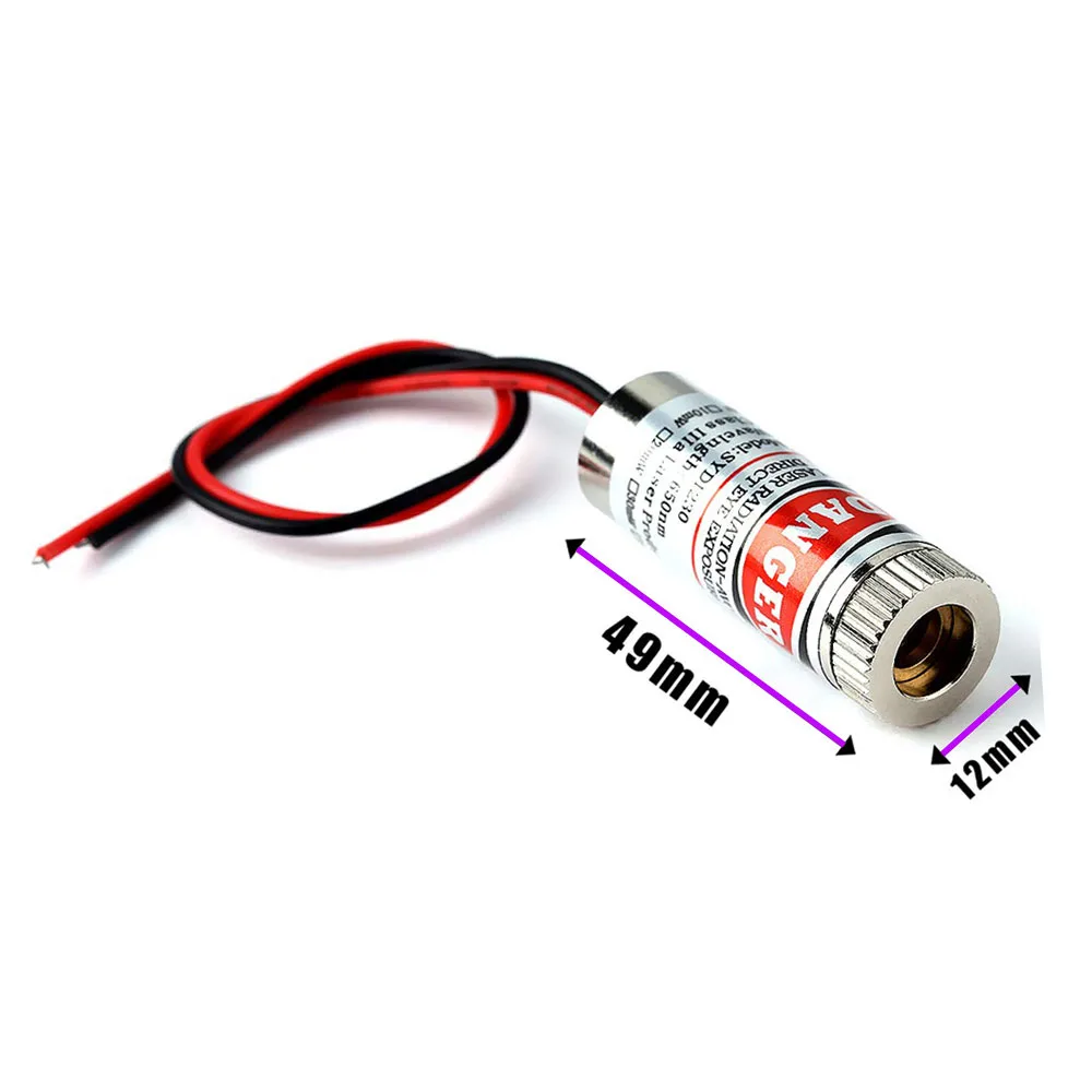 Line 650nm 5mW Red Point Cross Laser Module Head Glass Lens Focusable T+p 
