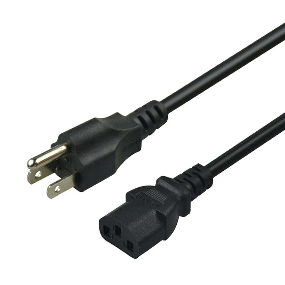 American 3 Pin Prong Plug Extension Cable Usa 3pin 15a Ac Cords Electric Lead Iec C13 Connector Us Power Cord 7
