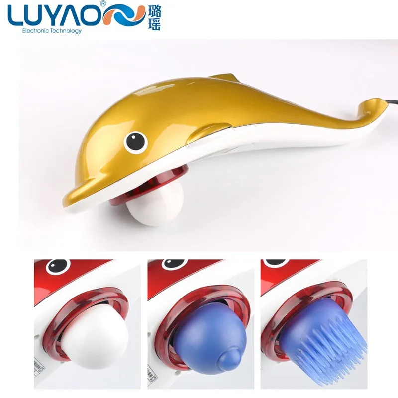 Luyao Dolphin Handheld Infrared Heat Electric Vibration Body Massager Hammer Ly 606b 1 Buy