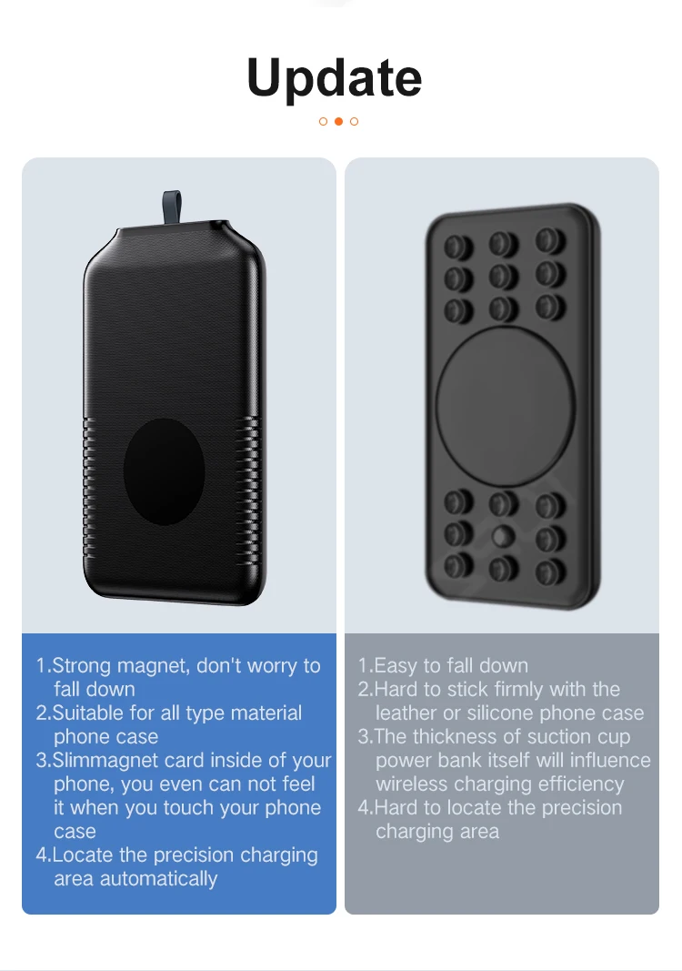 Easy handle 4000mah wireless power bank Qi power banks for mobile phone portable powerbank - ANKUX.COM
