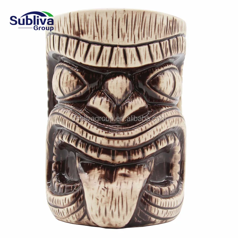 New Design Ceramic Toscano Lono Tiki Mug 450ml Patent Owned By Subliva