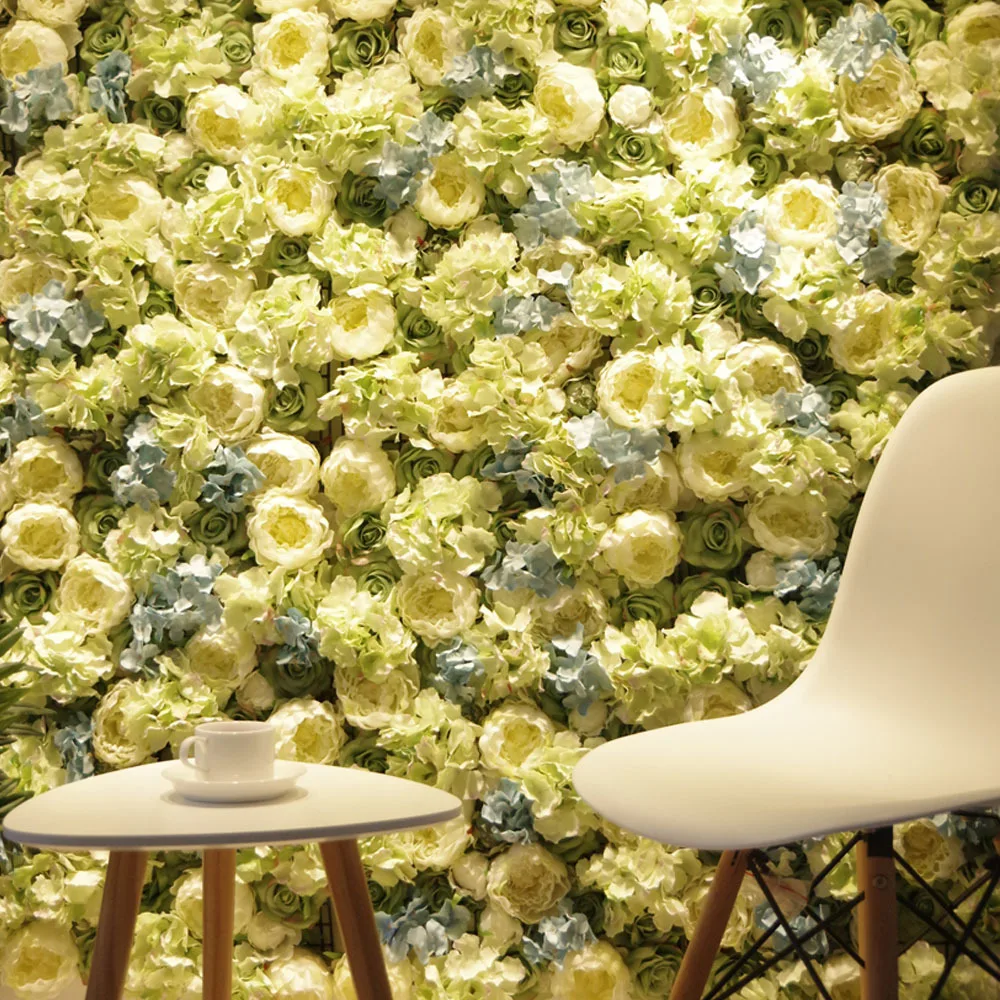 Custom Artificial Flowers Wedding Floral Backdrop Multiple Color Roll