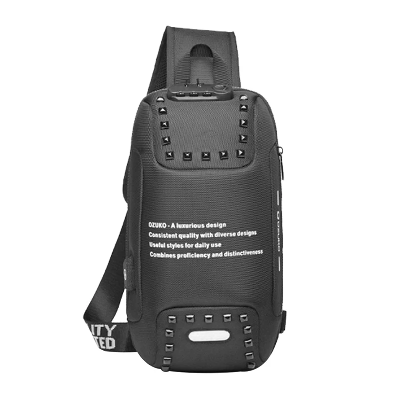 Business Backpack USB Waterproof Oxford Backpack Male Multifunctional Anti-theft Computer Backpack