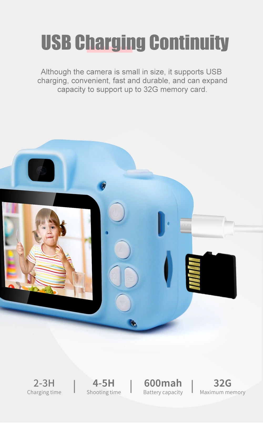 Factory Price Cute Cartoon Kids Instant Camera Children Fun Digital ...