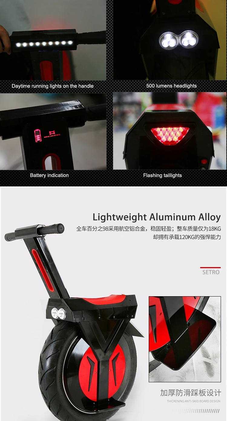 Selfbalancing Electric Unicycle With Handle,Self Balancing One Wheel