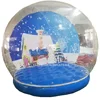 4m Free shipping high quality large pvc inflatable christmas snow globe with customized background
