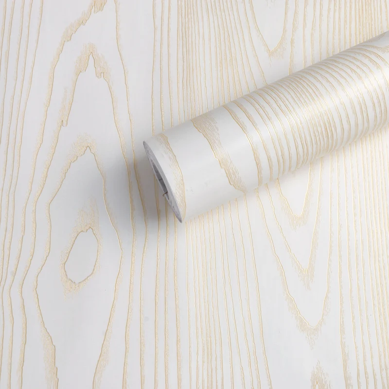 乙烯基自粘薄膜木3d地板纸防水墙纸pvc