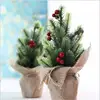 Plant Christmas tree red fruit Artificial tree bonsai home decoration Christmas green tree small bonsai
