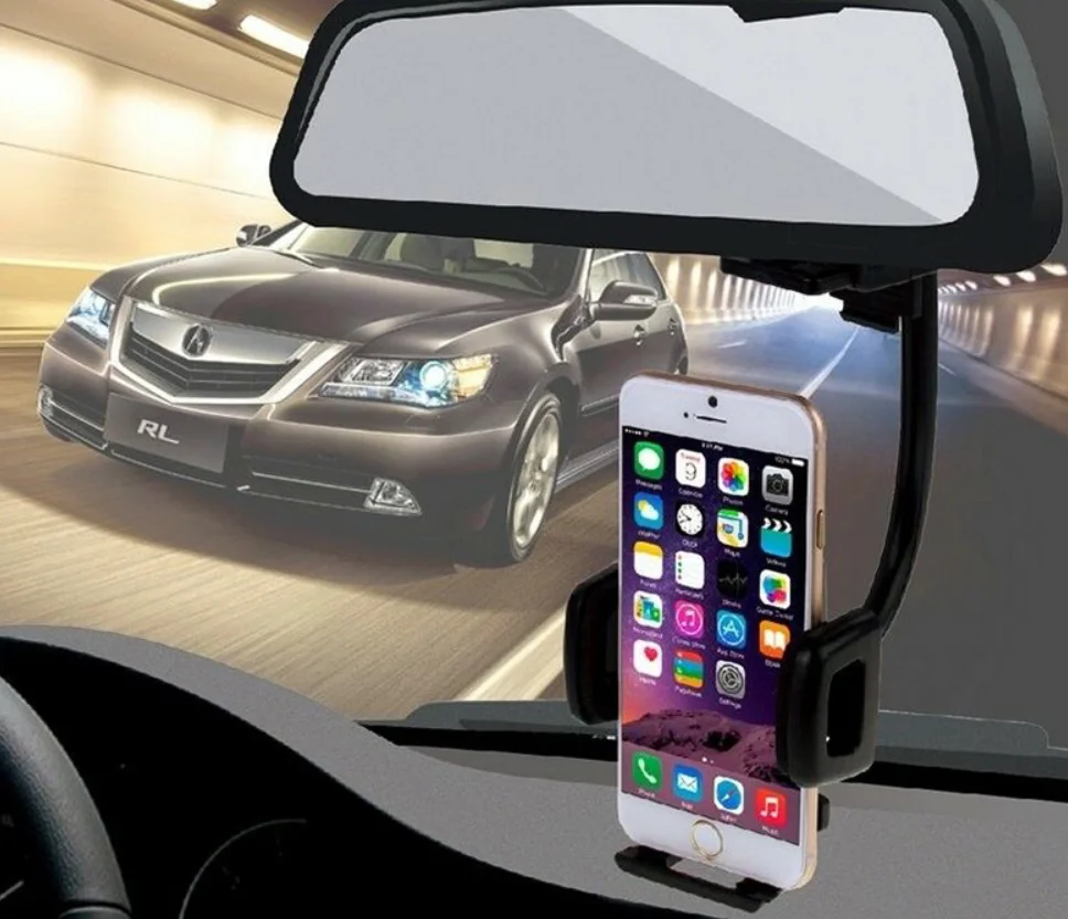 car rear view mirror mount cell phone holder stand cradle