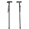 wellwalk aluminum alloy folding walking stick non-slip scalable cane with LED light and SOS alarm for senior citizen