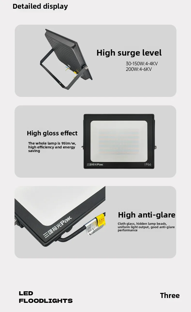 product ip66 slim led flood light outdoor various wattages from 10w to 300w high efficiency smd lighting322-4