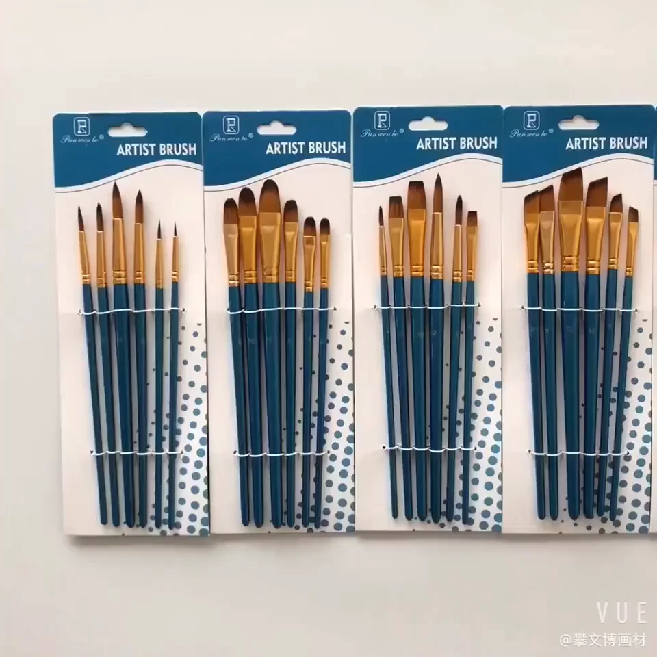 10pcs Art Acrylic Fine Fabric Paint Brush For Kids Oil Painting Buy Acrylic Paint Brush,Fine