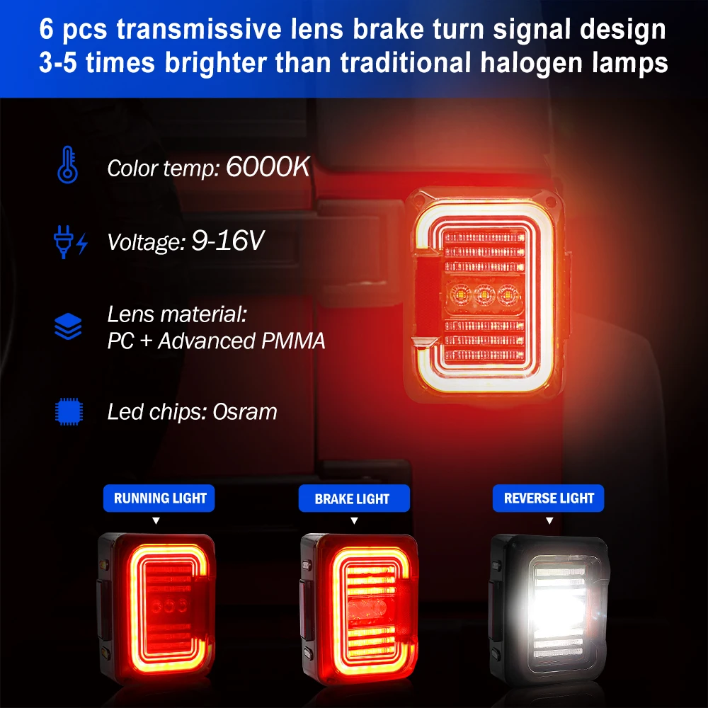 High Quality Us Version 4x4 24 Volt Led Tail Light Rear Lamp Waterproof