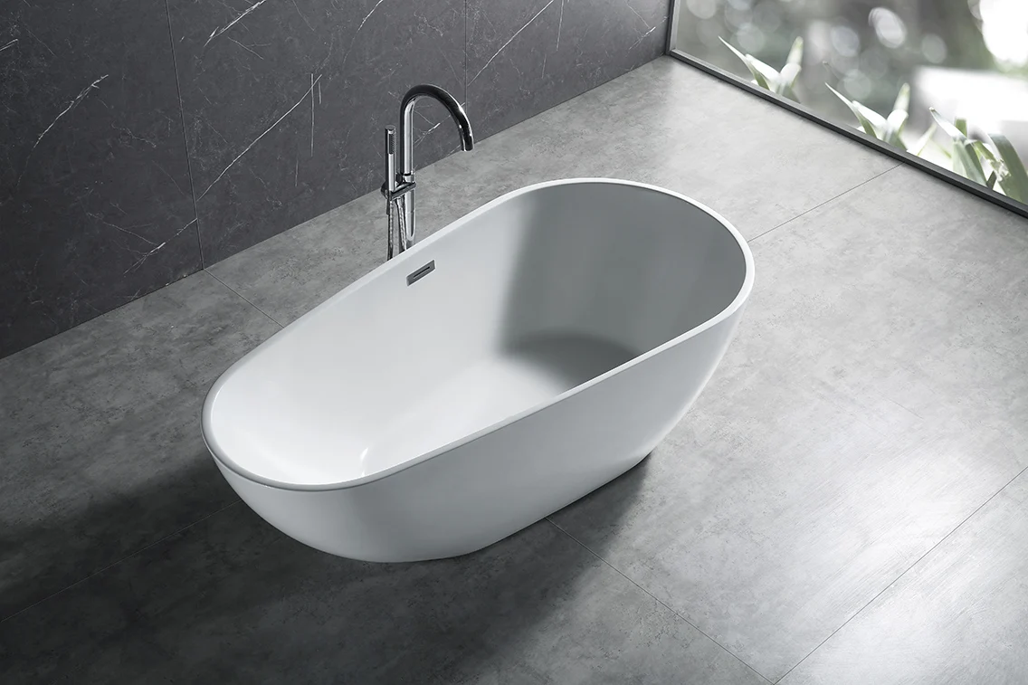 Innovative new products High quality Hotel Indoor freestanding  oval  acrylic bathtubFor Bathroom