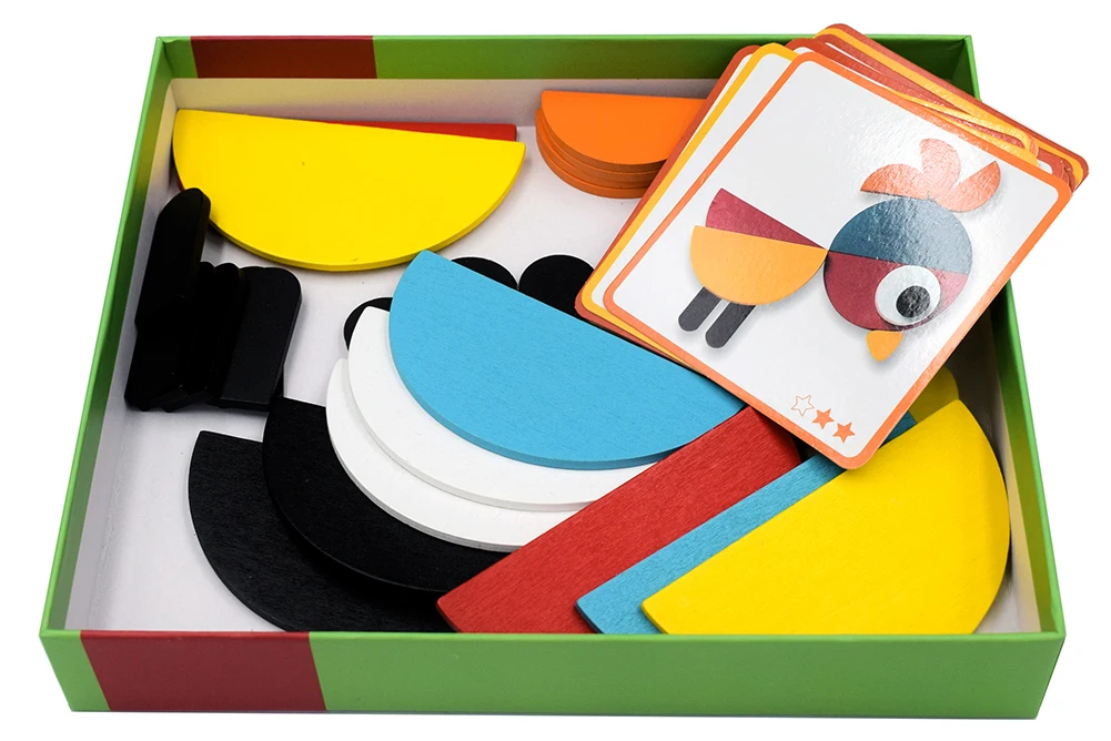 20 个图案动物木块拼图为幼儿,整理堆放玩具为孩子的颜色和形状益智