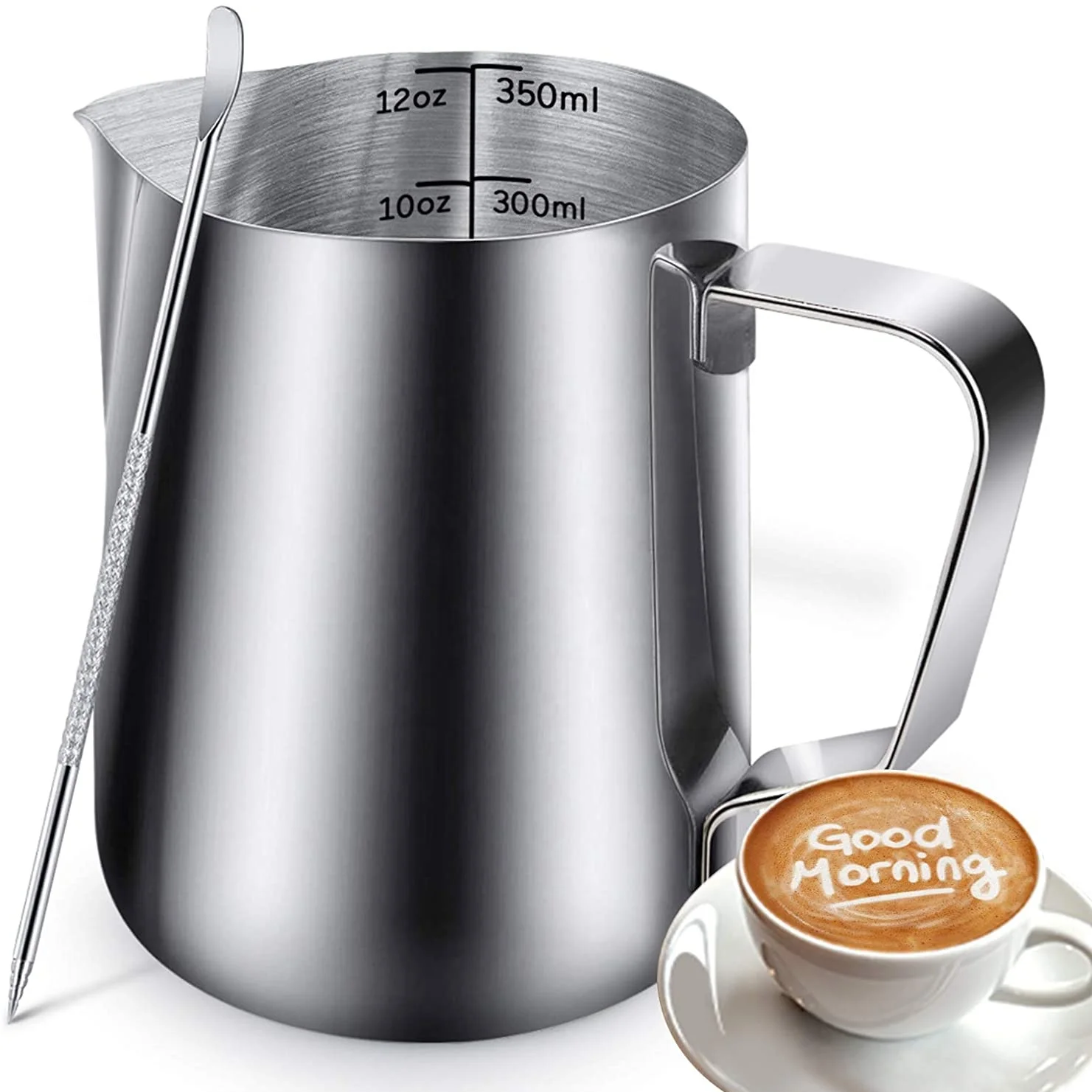 1000ml Stainless Steel 304 Coffee Measuring Cup With Scale Kitchen