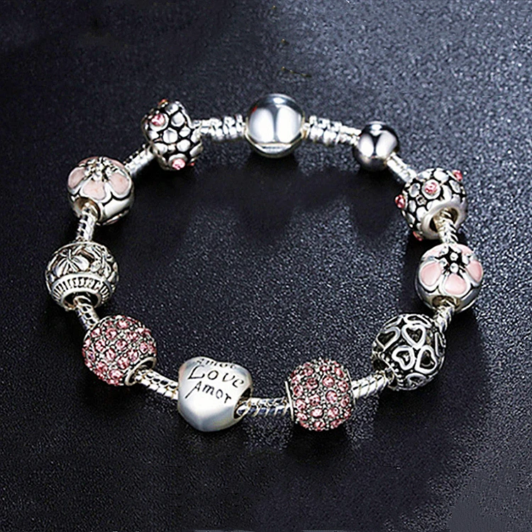 beaded charm bracelet