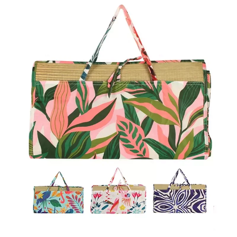 Wholesale Portable And Packable Straw Beach Mat 3 Folded Part Buy Beach Mat,Straw Beach Mat