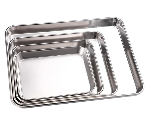 product hospital stainless steel anti iodine square trays multi sizes treatment tray surgical dental instrument-94