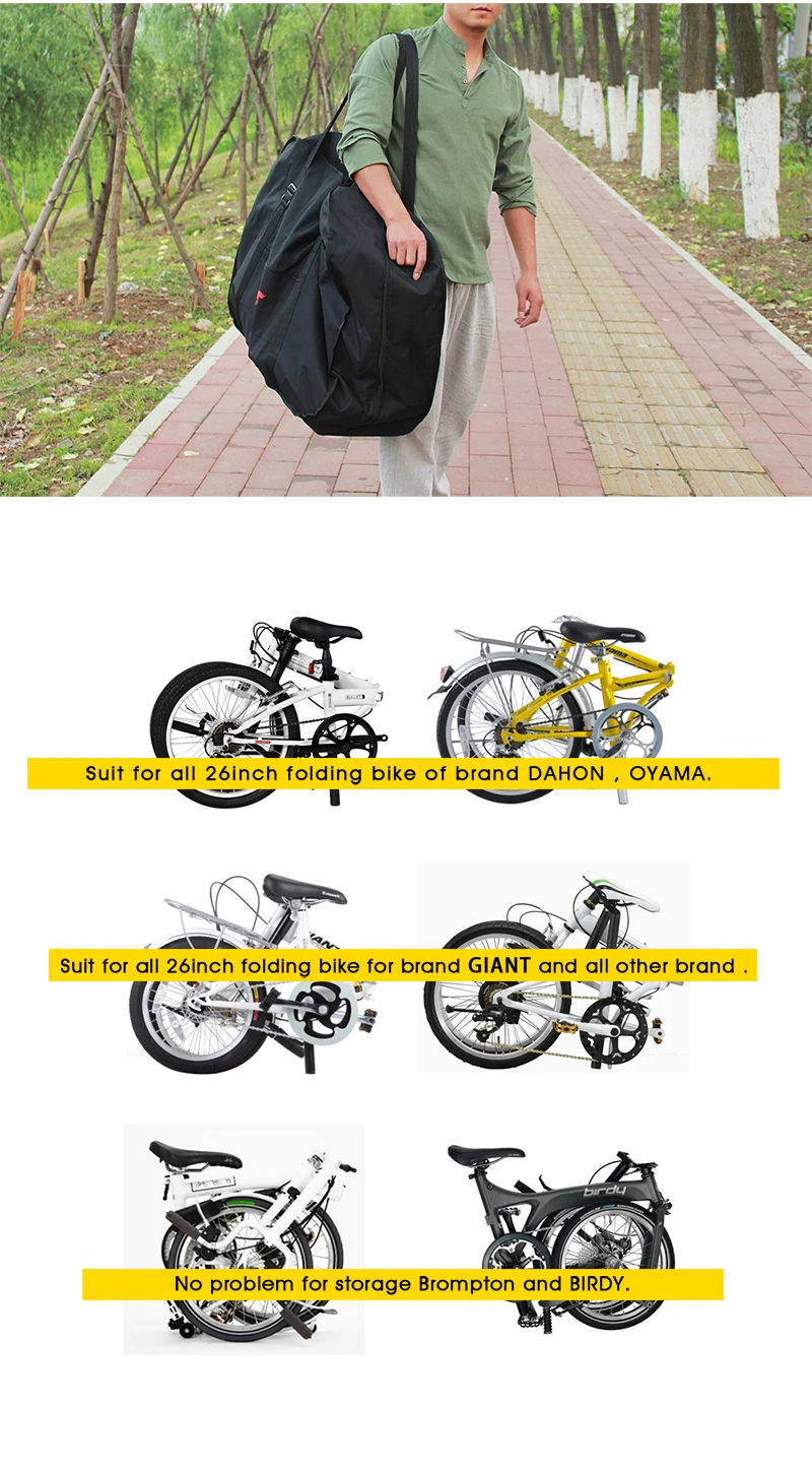 Rhinowalk Oem 20 Inch Folding Bike Carrying Bag Ebike Cycling Transport