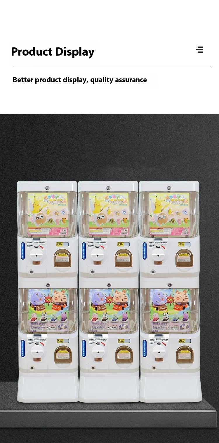 Manufacturer Wholesale Children's Coin Operated Double Layer Capsule Toy Machines Various Countries & Japanese Yen Capsule Toys