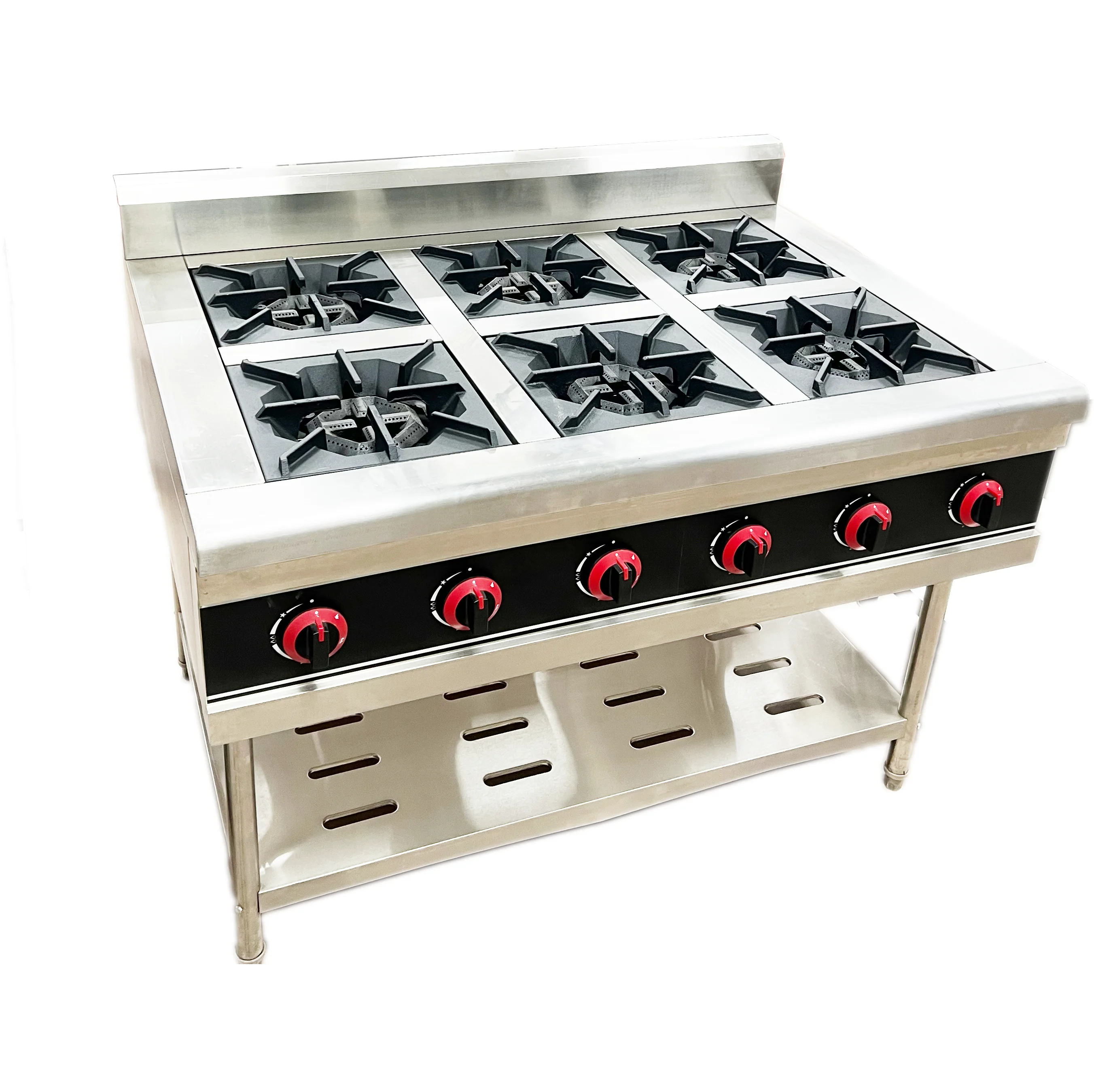 Commercial 6 Burners Cooktop Gas Stove Hot Plates,Counter Top Stove