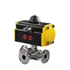 3 Ways Air Actuator Pneumatic Flow Control Ball Valve