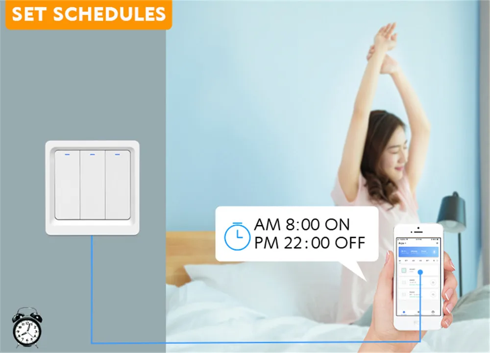 Single Live Wire Version Wireless WIFI Smart Switch, WiFi Smart Panel, Phone / Button / RF Control - ANKUX.COM