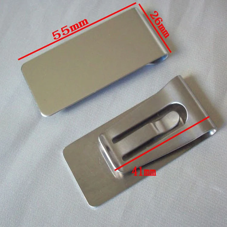 Fashion Custom Logo Metal Stainless Steel Money Clip Wholesale Customized Blank Gold Material Money Clip