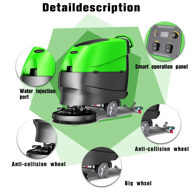 125l Hospital/factory/warehouse/supermarket Handpush Walk Behind Semi