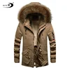 Hoody jacket autumn and winter plu velvet waterproof soft shell jacket