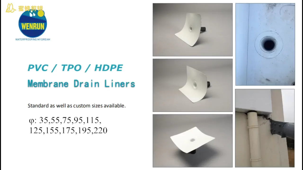 Gutter Flat Roof Waterproof Prefabricated Tpo Pvc Epdm Drain Vent