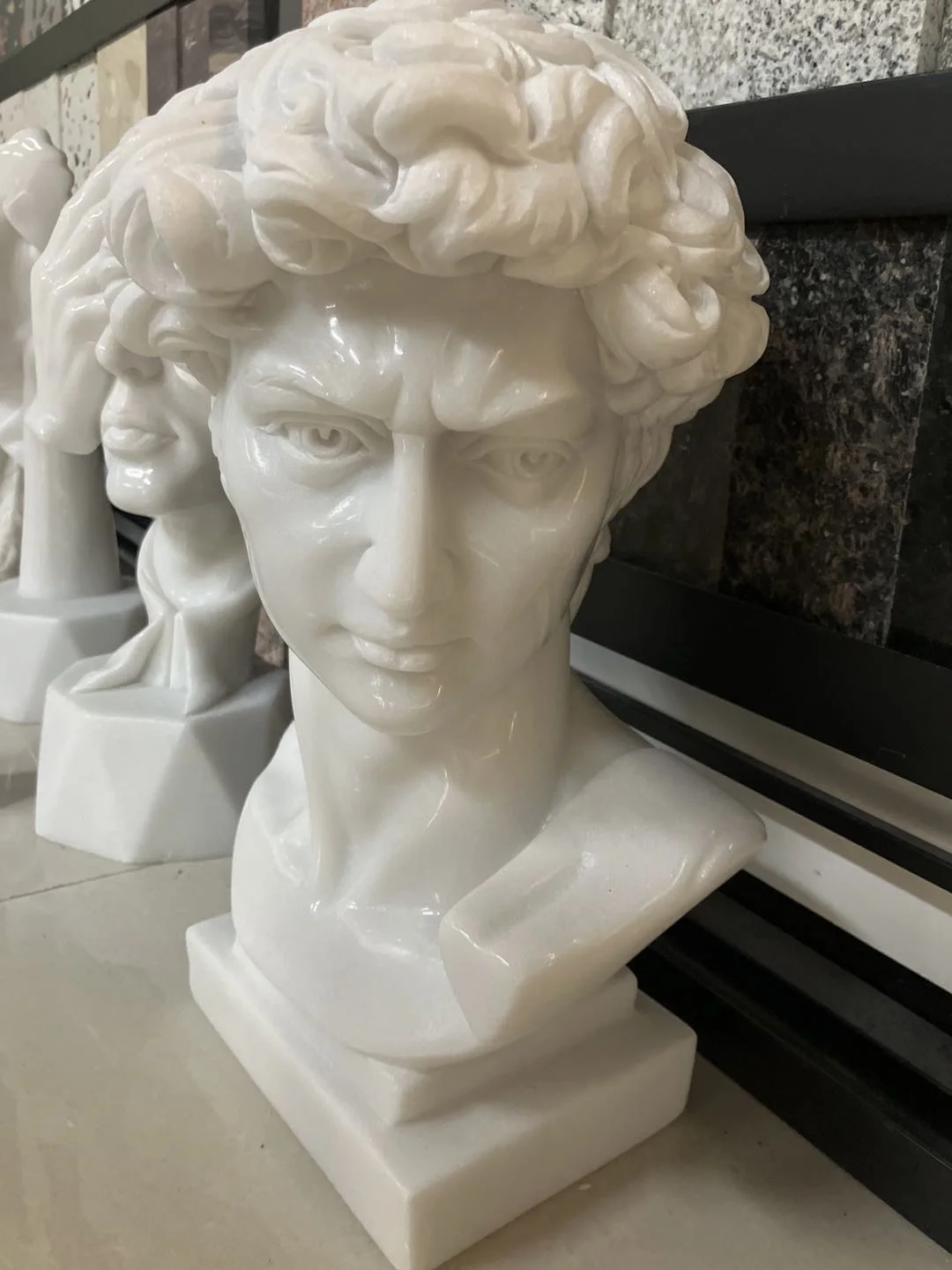 product david head sculpture in polished onyx marble for office  hotel decorations-1