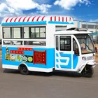 Professional moving electric food cart easily coffee trailer