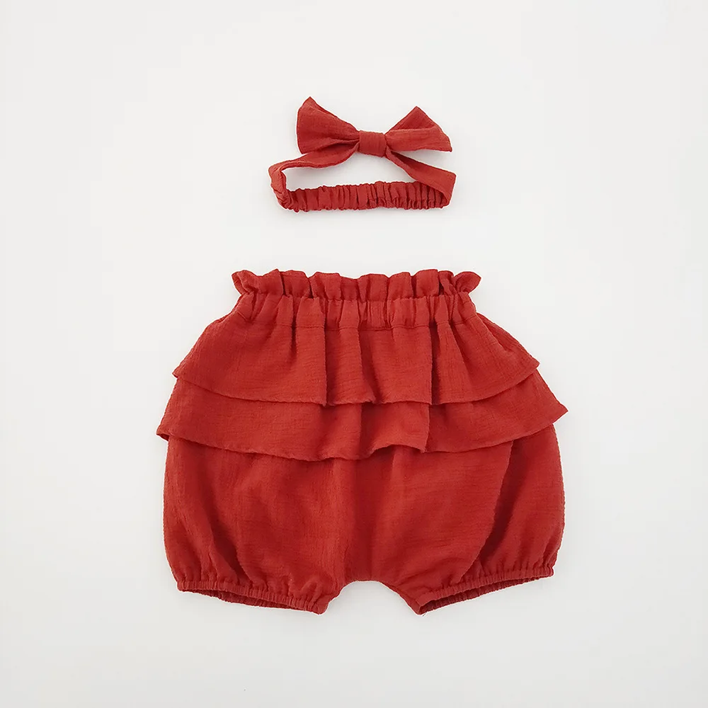 2023 Ins Summer Suit For Baby Girl Baby Sleeveless Bowknot Sling Top