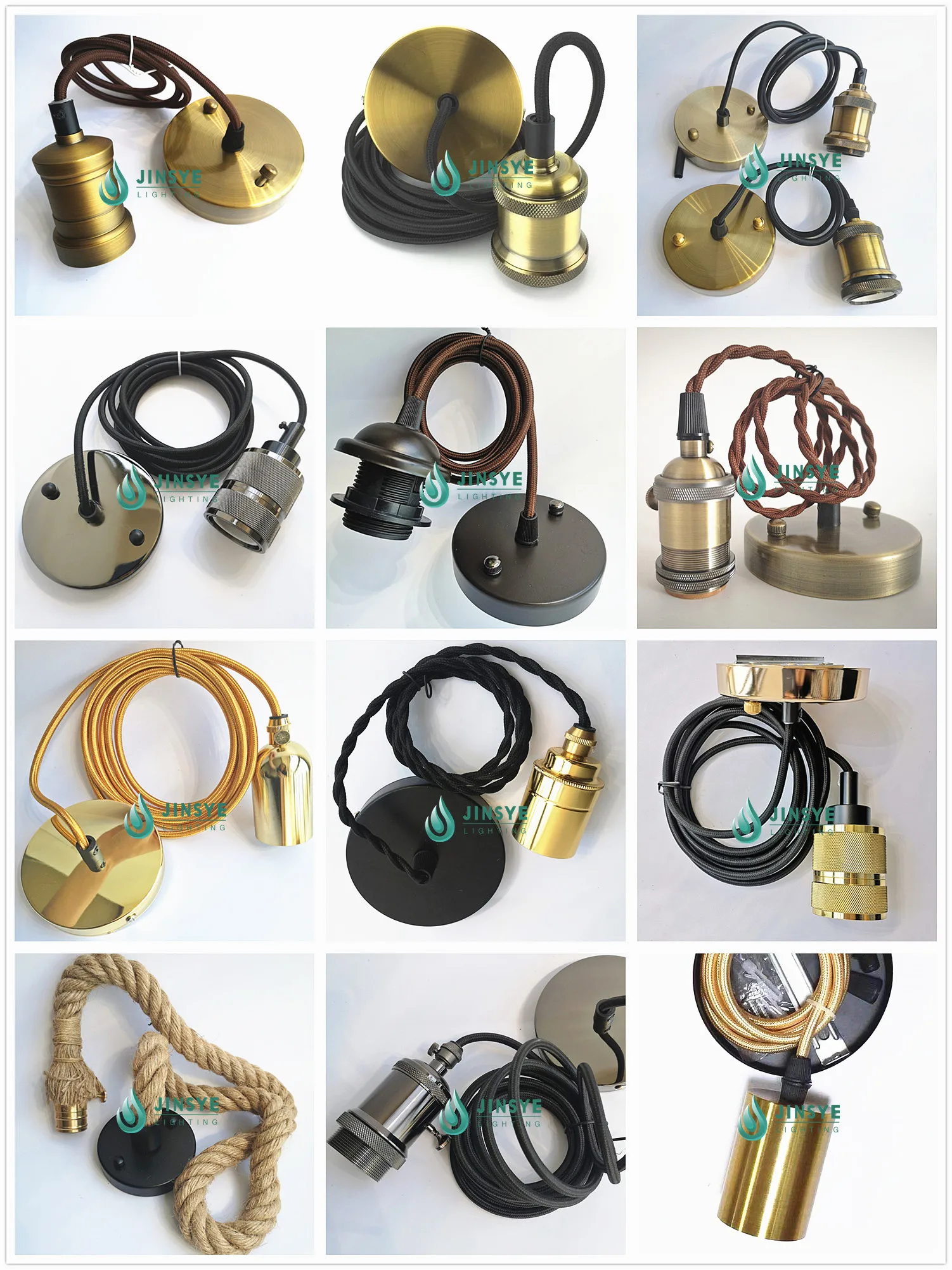 Light Pendant Shade Ring Threaded Lamp Holder Types Bulb Socket Light 