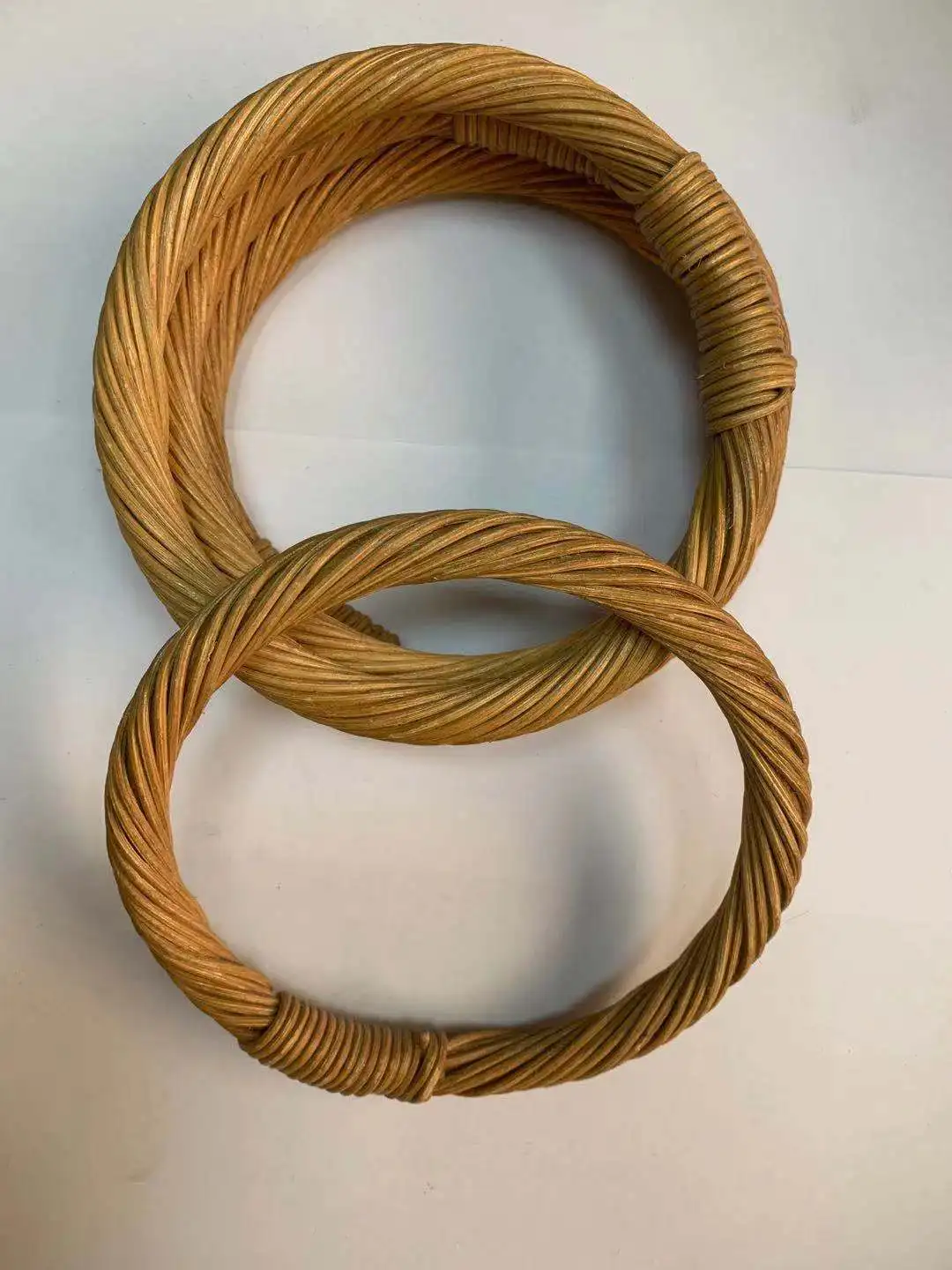 2021 New Fashion 12cm Handbag Accessories Bag Handle Rattan Plaited