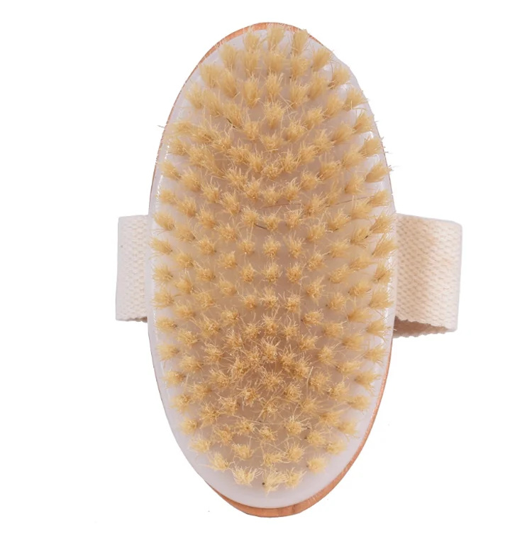 wholesale high quality bamboo dry skin body brush boar bristles bath brush