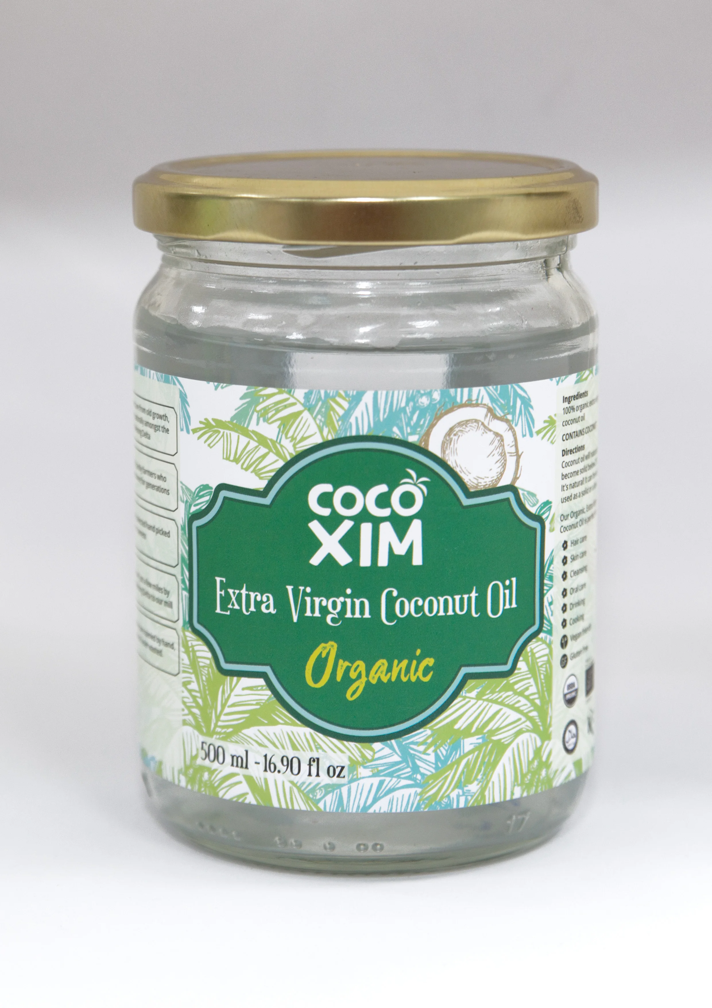Extra Virgin Coconut Oil For Cosmetic,Beauty 500ml Glass Jar Betrimex