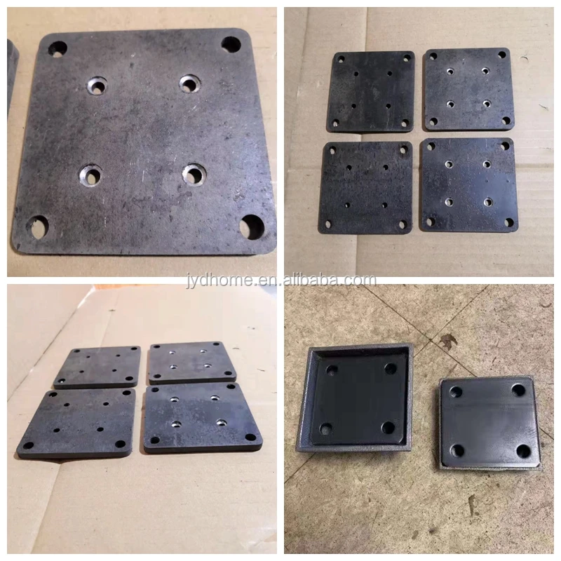 Jyd Decorative 4" X 4" Square Steel Post Base Plates With Countersink