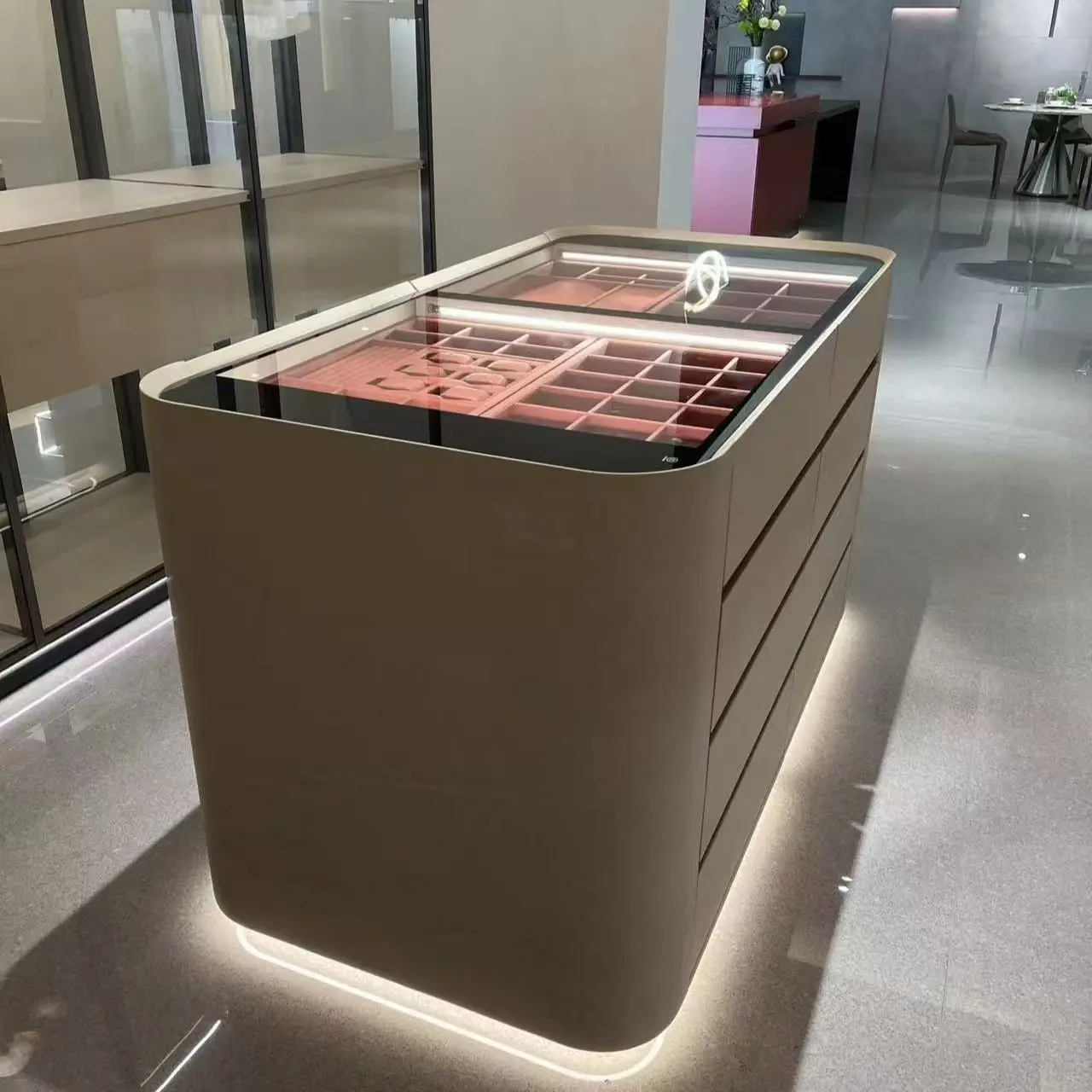 Modern Luxury Villa Home Bedroom Cloakroom Modular Open Walk in Glass ...