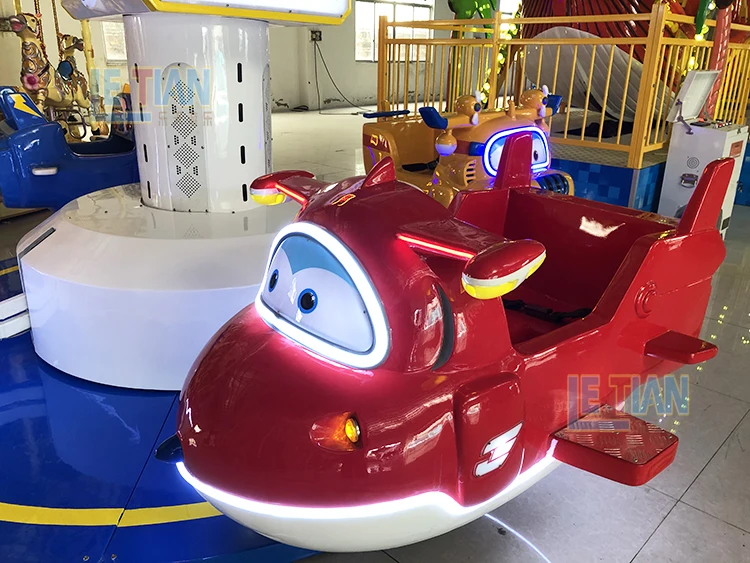 Shopping Mall 8 Seats Self Control Plane Kids Amusement Theme Park Ride ...