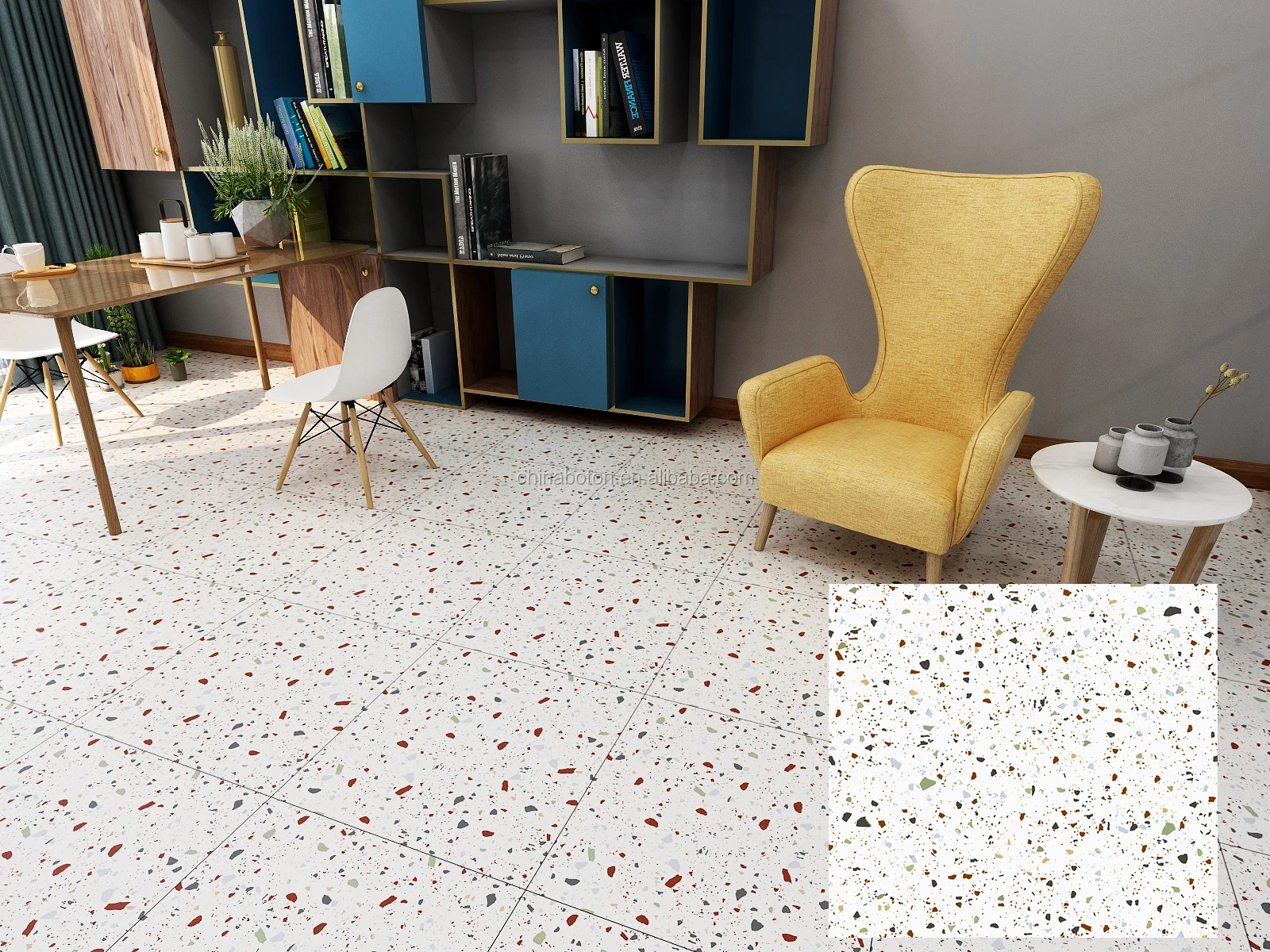 300x600mm Schwarz Und Weiß Badezimmer Wand Küche Boden Glasierten