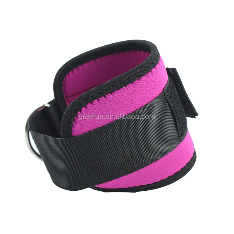 Hot Fitness Ankle Strap Gym Ankle Straps Adjustable Double Rings Straps