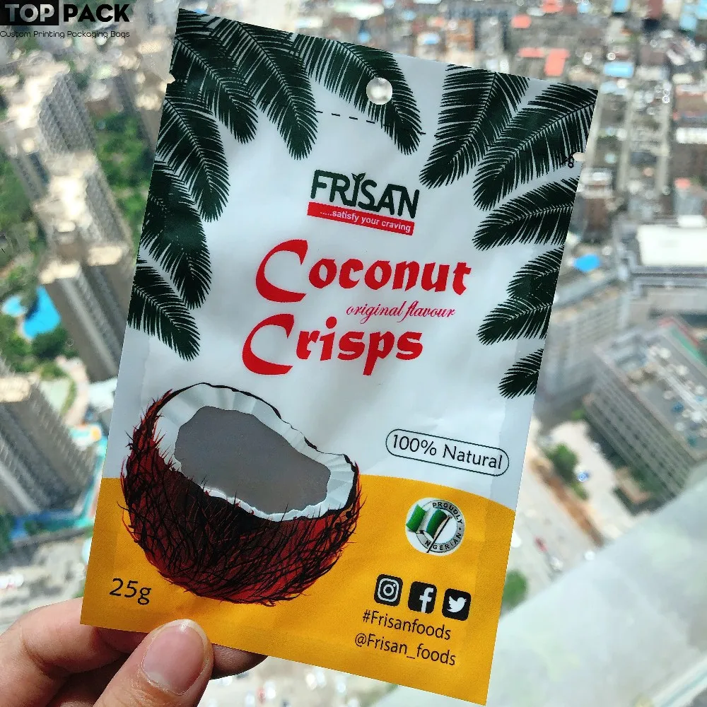 哑光成品层压塑料椰子油包装袋与清晰的窗口 - buy 椰子袋,椰子包装袋